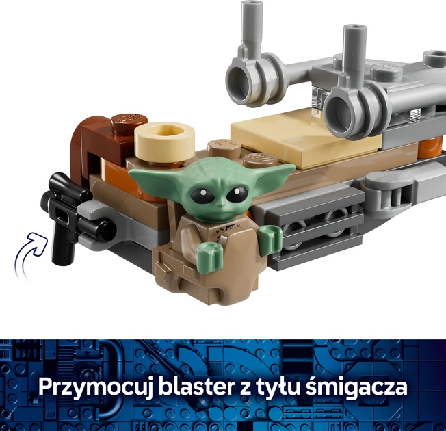 Zestaw klocków LEGO Star Wars Śmigacz Mandalorianina i Grogu 58 elementów (75436) - obraz 4