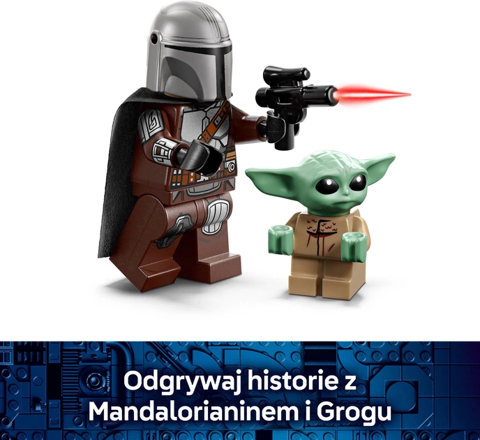 Zestaw klocków LEGO Star Wars Śmigacz Mandalorianina i Grogu 58 elementów (75436) - obraz 6