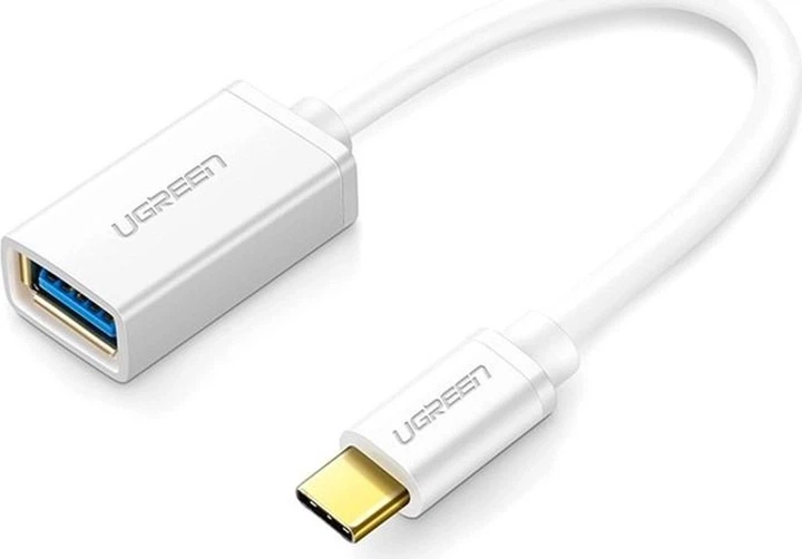 Переходник Ugreen US154 USB-C to USB-A OTG 12 см White (30702) [91955] - изображение 2