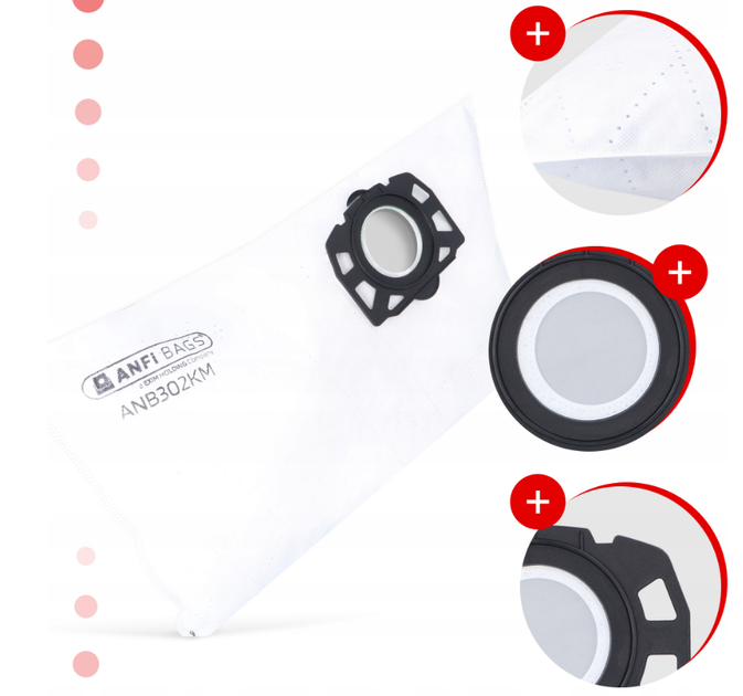 Мешки (4шт) и фильтр для пылесоса Karcher WD2 Plus, WD3, SE4001, SE4002, KWD1, KWD2, KWD3, MV2, MV3 (2.863-314.0) - изображение 5