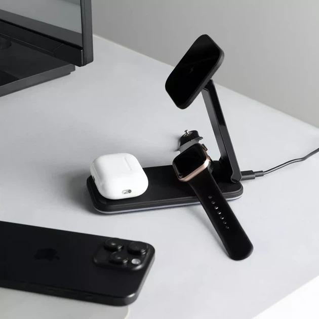 Беспроводной ЗУ Proove Energy Fold 3 in 1 для Android/Samsung/Apple/iPhone Black - изображение 4