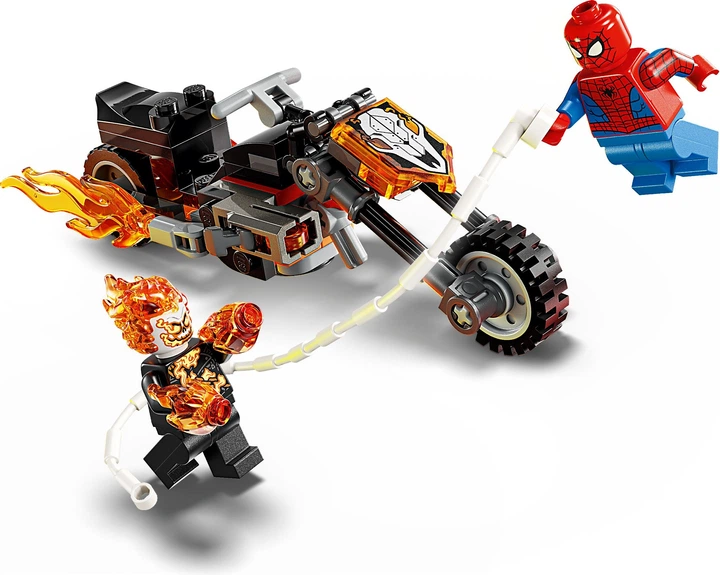Zestaw klocków LEGO Super Heroes Marvel Spider-Man kontra Ghost Rider na motocyklu 72 elementy (76335) - obraz 3