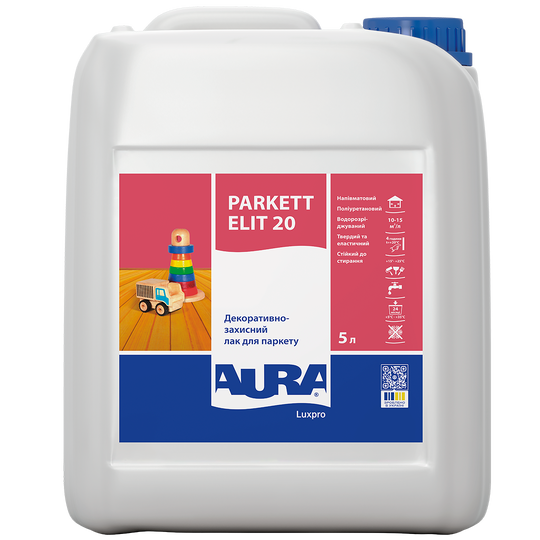 Лак Aura Luxpro Parkett Elit matt 5л - Фото 1 Лак Aura Luxpro Parkett Elit matt 5л - зображення 1