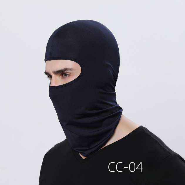 Балаклава спортивная из эластичной лайкры – темно синий - Фото 1 Балаклава спортивная из эластичной лайкры – темно синий - изображение 1