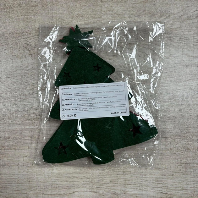 Новогодние конверты для сервировки столовых приборов (12 шт, зеленый, 21×17 см) - Фото 6 Новогодние конверты для сервировки столовых приборов (12 шт, зеленый, 21×17 см) - изображение 6
