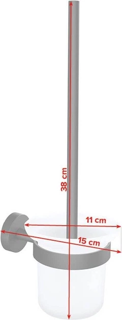 Туалетна щітка TESA Moon 40561 Чорно-біла (40561-00000-00) - зображення 2