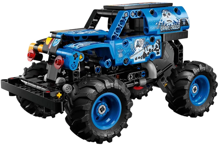 Zestaw klocków LEGO Technic Monster Jam Grave Digger Ogień i lód 263 elementy (42219) - obraz 2