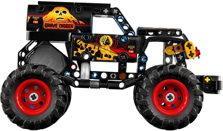 Zestaw klocków LEGO Technic Monster Jam Grave Digger Ogień i lód 263 elementy (42219) - obraz 4