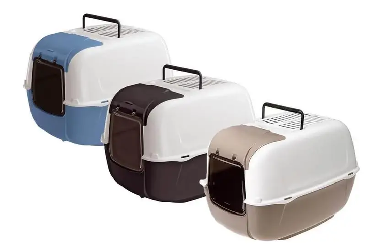 Закритий туалет для котів Ferplast Prima Cabrio 52.5х39.5х38 см Чорний (72053899) - зображення 7