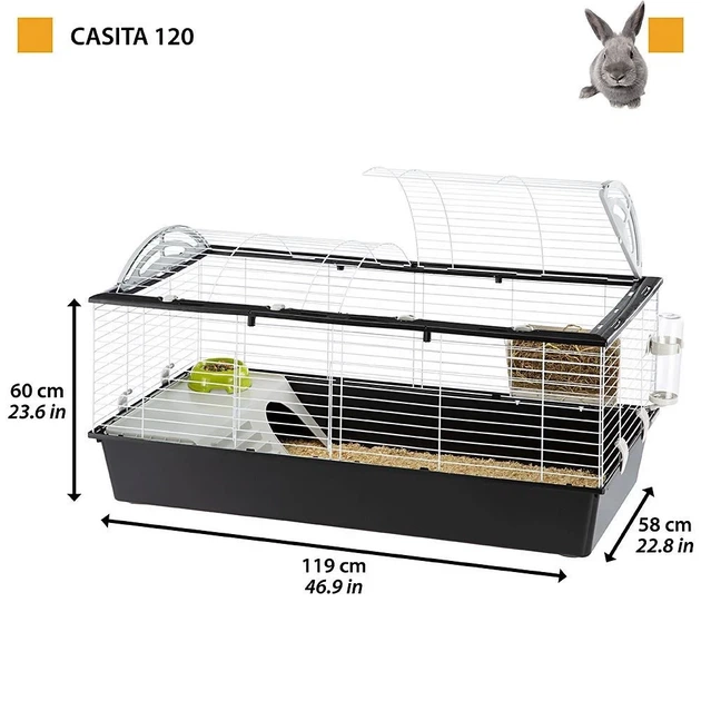 Клетка для морских свинок и кроликов Ferplast Casita 120 119х58х60 см. Синяя (57067070) - изображение 2