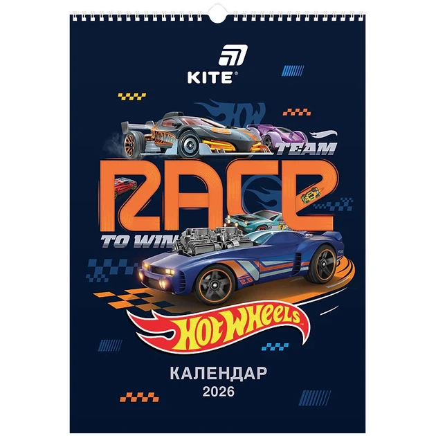 Календарь-планер настенный Kite Hot Wheels HW26-440 на 2026 г. - Фото 1 Календарь-планер настенный Kite Hot Wheels HW26-440 на 2026 г. - изображение 1