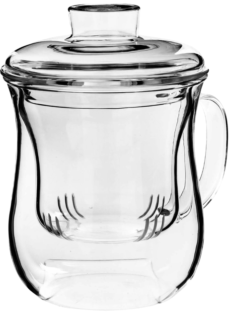 Kubek do herbaty Kadax Braud z zaparzaczem 370 ml (5906638312858) - obraz 1