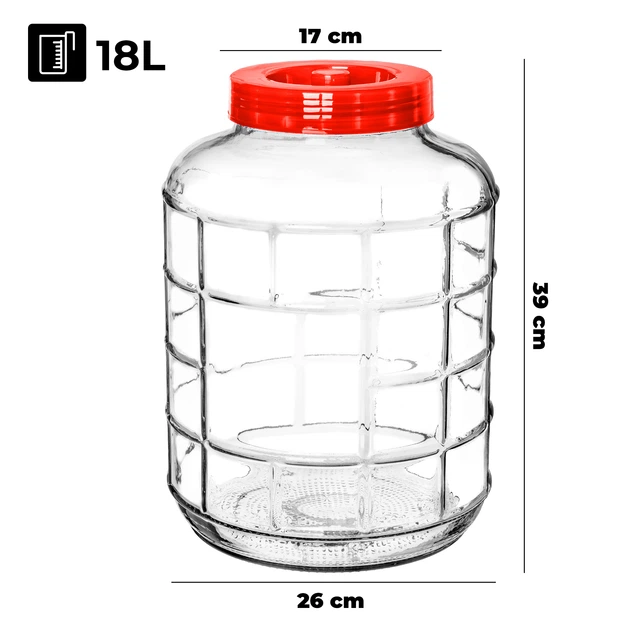 Słój szklany Kadax Fenis uniwersalny z zakrętką 18 l (5903699405901) - obraz 3