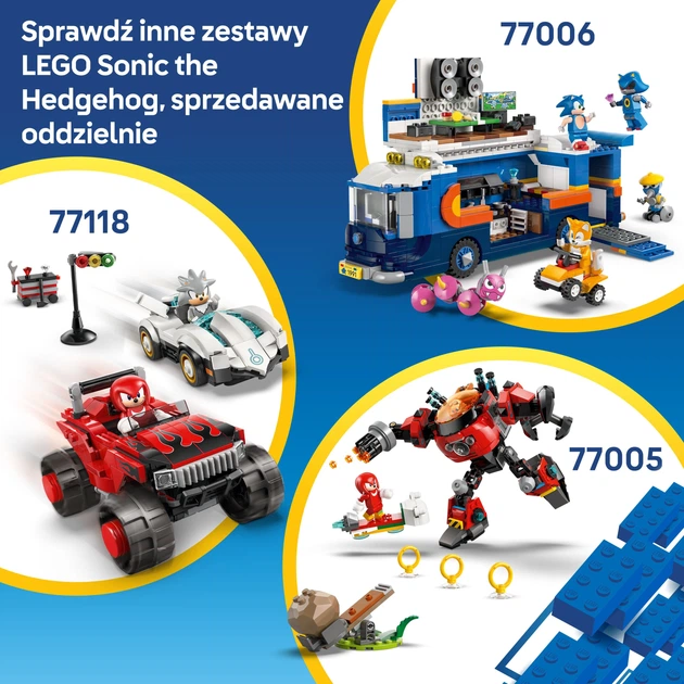 Конструктор LEGO Sonic the Hedgehog: спідстер Блискавка 126 елементів (77117) - зображення 8
