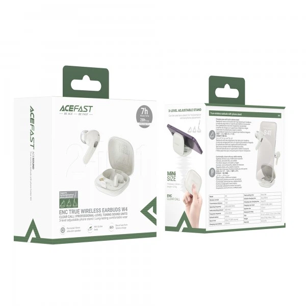 Бездротові навушники ACEFAST W4 true wireless earbuds with phone stand Khaki (6974316285021) (8657) - Фото 2 Бездротові навушники ACEFAST W4 true wireless earbuds with phone stand Khaki (6974316285021) (8657) - изображение 2