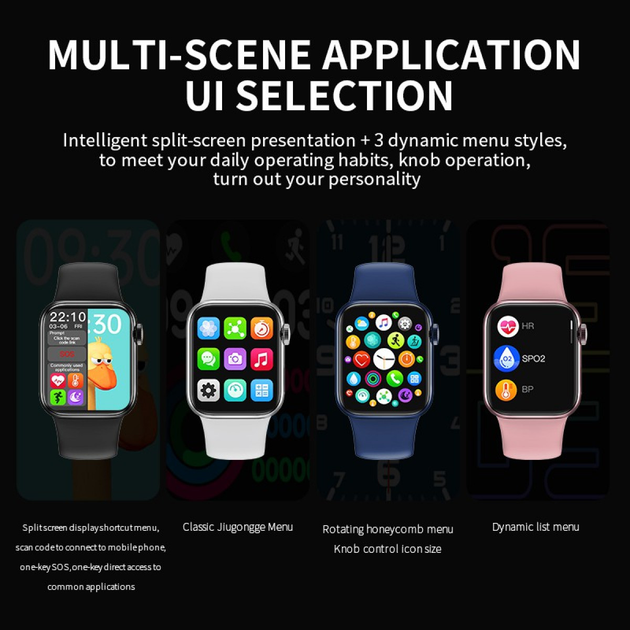 Умные смарт часы Smart Watch 6 Series Синий - изображение 3