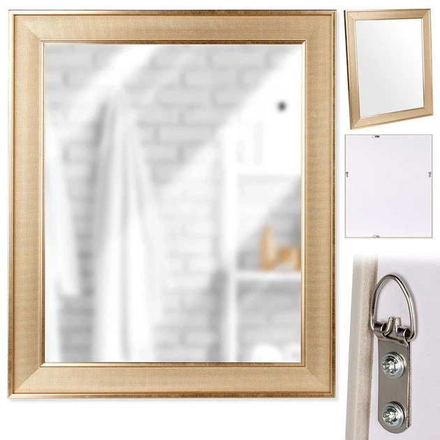 Настінне дзеркало Vilde 568105 Прямокутне 49.5 х 59.5 см Золотий (8721037124423) - зображення 4