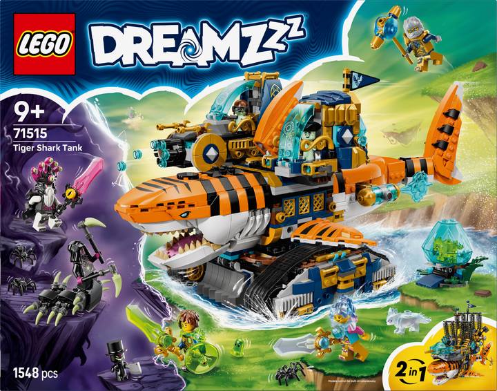 Конструктор LEGO DREAMZZZ Танк: тигровая акула 1458 элементов