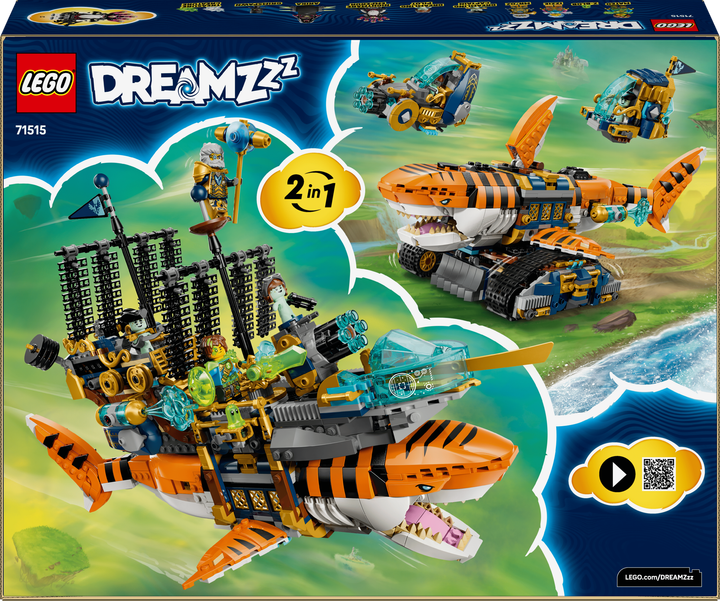 Конструктор LEGO DREAMZZZ Танк: тигровая акула 1458 элементов