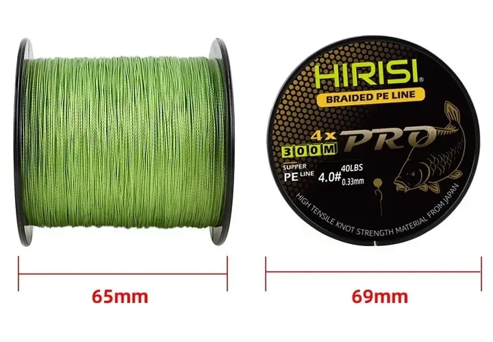 Шнур рыболовный плетеный 300м HIRISI 4Х 0.14мм 8.18кг 0.8# 18lb 300 м хаки - Фото 1 Шнур рыболовный плетеный 300м HIRISI 4Х 0.14мм 8.18кг 0.8# 18lb 300 м хаки - изображение 1