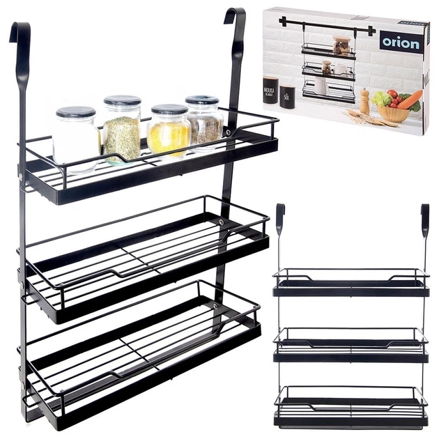 Półka ścienna Orion 151924 kuchenna metalowa zawieszana na relingu 32 x 11 x 46 cm (8592381207359) - obraz 3