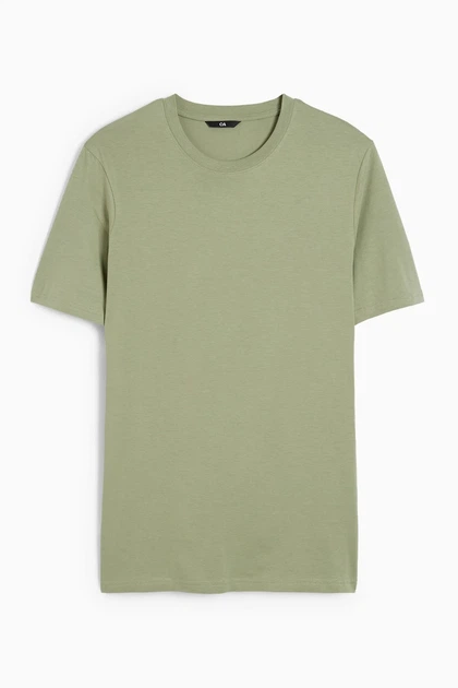 Футболка из хлопка C&A 2214262c07 XL хаки (100011124) - Фото 4 Футболка из хлопка C&A 2214262c07 XL хаки (100011124) - изображение 4