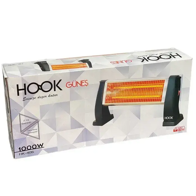 Инфракрасный напольный обогреватель Hook HK-406 кварцевый для дома и офиса электрический обогреватель с защитой от перегрева (VIL-O_33P) - изображение 2