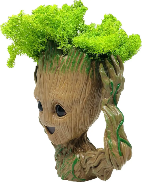 Кашпо з мохом Грут Groot G4 фігурна для декору будинку та офісу зелена рослина для інтер'єру (VIL-O_33P) - Фото 6 Кашпо з мохом Грут Groot G4 фігурна для декору будинку та офісу зелена рослина для інтер'єру (VIL-O_33P) - зображення 6