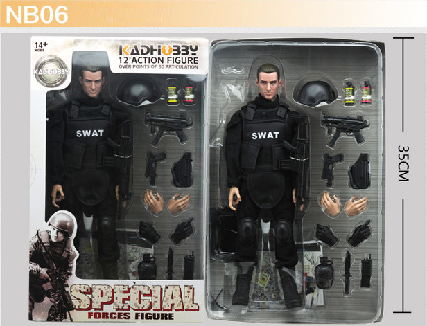 Детская игрушка солдат Swat 12 Action Figure пластиковая фигурка для мальчиков от 4 лет ролевые игры (LIV-S_11C) - изображение 8
