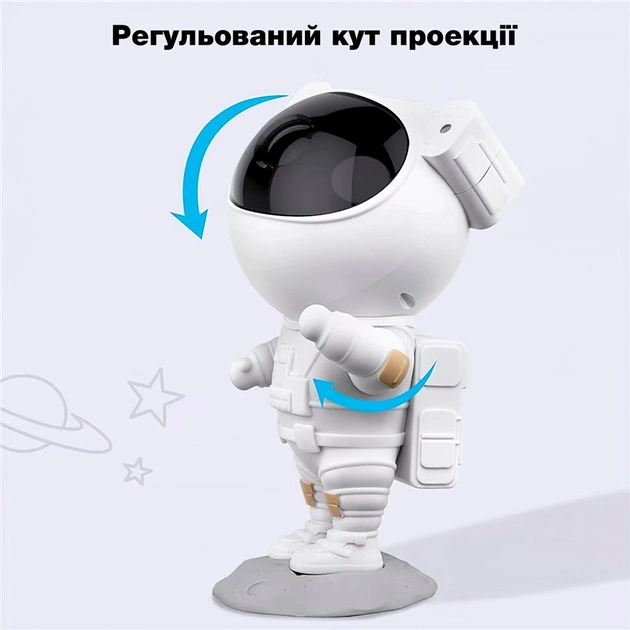 Ночник-проектор звездного неба No Brand Астронавт с пультом 8 режимов (2045960438) - изображение 5