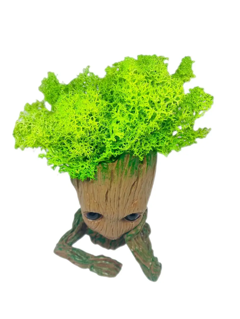 Кашпо со стабилизированным мхом Грут Groot G1 фигурное для декора интерьера напольное настольное бежевое (VIL-O_33P) - Фото 6 Кашпо со стабилизированным мхом Грут Groot G1 фигурное для декора интерьера напольное настольное бежевое (VIL-O_33P) - изображение 6