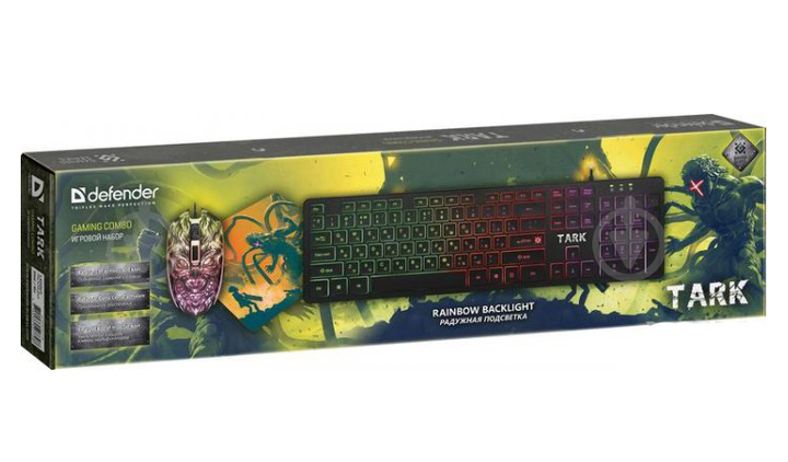 Комплект клавиатура и мышь Defender Tark C-779 проводные с RGB-подсветкой для игр и работы мембранные (VIL-O_33P) - изображение 4