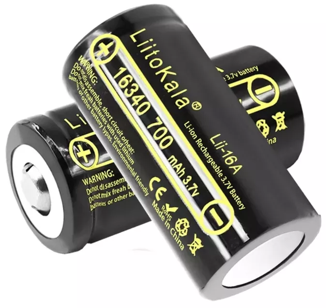 Аккумулятор LiitoKala Lii-16A 16340 700mAh Li-Ion для фонарей и фотоаппаратов батарея 3.7V (VIL-O_33P) - изображение 4