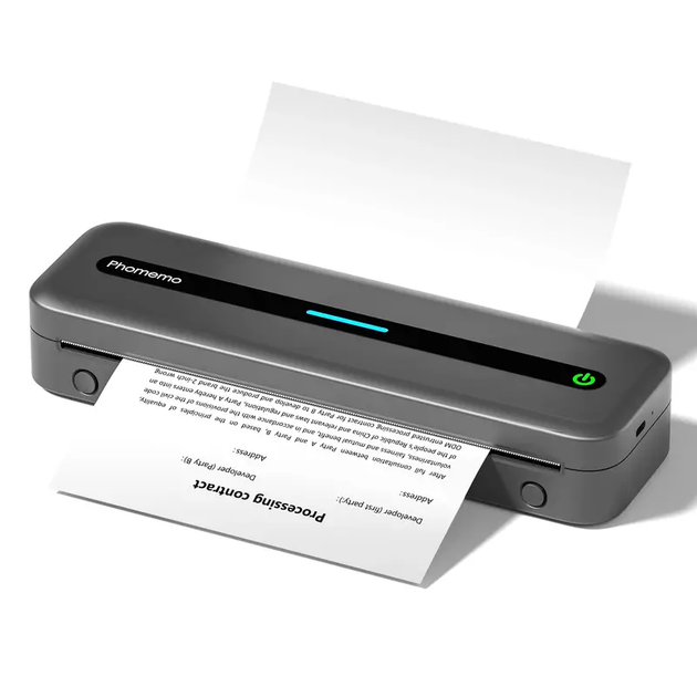Портативный беспроводной термопринтер pro version Phomemo M832 А4 для печати документов и этикеток черно-белый (IS-OP_22-G) - Фото 5 Портативный беспроводной термопринтер pro version Phomemo M832 А4 для печати документов и этикеток черно-белый (IS-OP_22-G) - изображение 5
