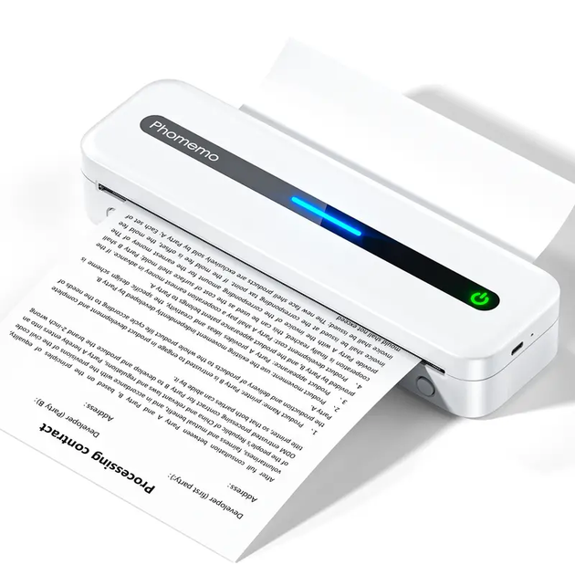 Портативный беспроводной термопринтер pro version Phomemo M832 А4 для печати документов и этикеток черно-белый (IS-OP_22-G) - Фото 6 Портативный беспроводной термопринтер pro version Phomemo M832 А4 для печати документов и этикеток черно-белый (IS-OP_22-G) - изображение 6