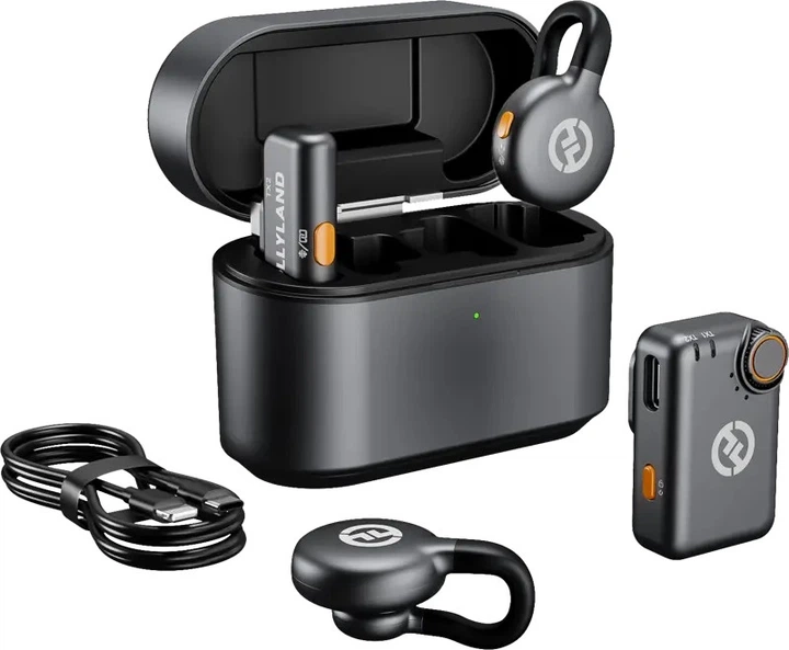 Бездротовий петличний мікрофон Hollyland Lark M2S Combo Compact Wireless Lavalier Space Gray (6976068117926) - зображення 1