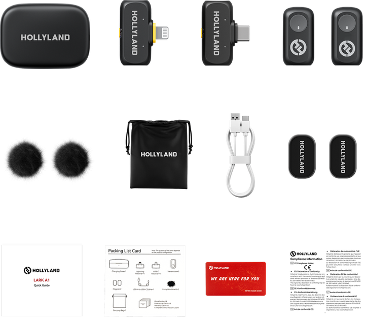 Бездротовий петличний мікрофон Hollyland Lark A1 Combo USB-C RX + Lightning RX + Charging Case (6976068118336) - зображення 6