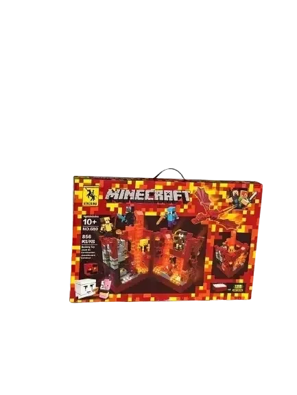 Конструктор LED Майнкрафт Minecraft Битва в аду 856 деталей Деревня, крепость, ферма + человечки + свет - Фото 5 Конструктор LED Майнкрафт Minecraft Битва в аду 856 деталей Деревня, крепость, ферма + человечки + свет - изображение 5