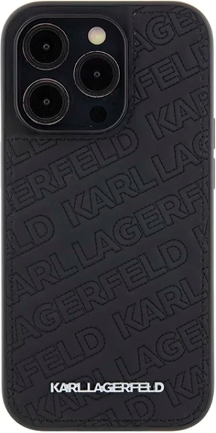 Etui Karl Lagerfeld Quilted K Pattern do Apple iPhone 15 Pro Black (KLHCP15LPQKPMK) - obraz 1