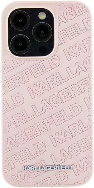 Etui Karl Lagerfeld Quilted K Pattern do Apple iPhone 15 Pro Max Pink (KLHCP15XPQKPMP) - obraz 1