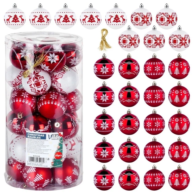 Набір ялинкових кульок Vilde 839438 ударостійкі 6 см 30 шт (5904316479282) - зображення 5