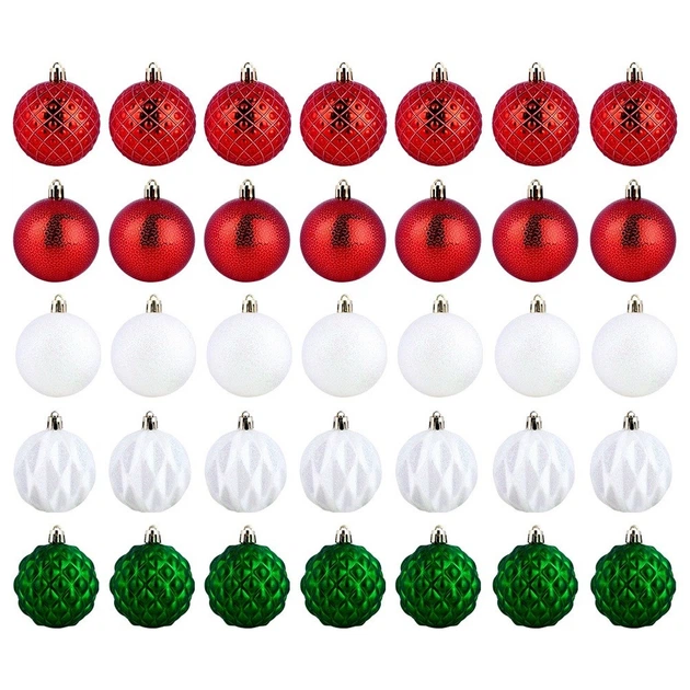 Набір ялинкових кульок Vilde 839471 ударостійкі 6 см 35 шт (8721037241984) - зображення 2