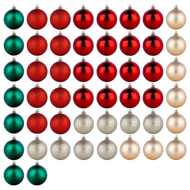 Набір ялинкових кульок Vilde 839437 ударостійкі 6 см 50 шт (5904316479275) - зображення 2