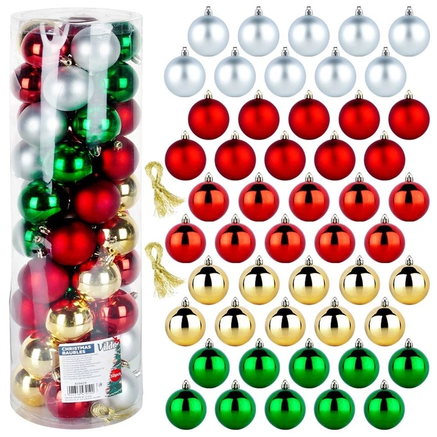 Набір ялинкових кульок Vilde 839429 ударостійкі 6 см 50 шт (5904316479190) - зображення 5