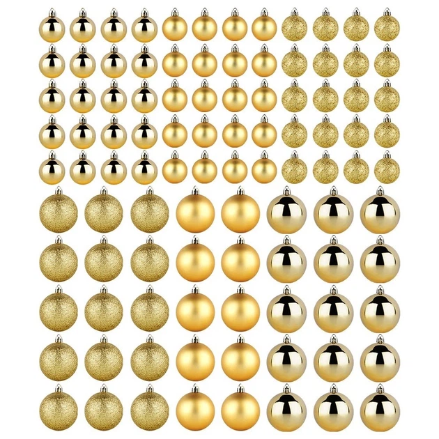 Набір ялинкових кульок Vilde 839434 ударостійкі 4 / 6 см 100 шт (5904316479244) - зображення 2