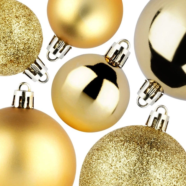 Набір ялинкових кульок Vilde 839434 ударостійкі 4 / 6 см 100 шт (5904316479244) - зображення 3