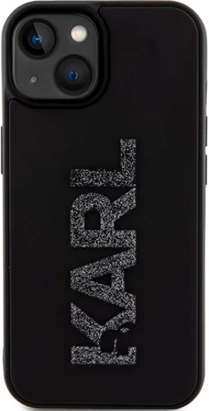 Etui Karl Lagerfeld 3D Rubber Glitter Logo do Apple iPhone 15/14/13  Black (KLHCP15S3DMBKCK) - obraz 2