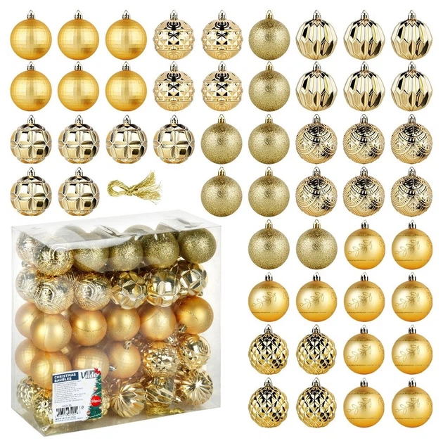 Набір ялинкових кульок Vilde 839435 ударостійкі 6 см 50 шт (5904316479251) - зображення 5