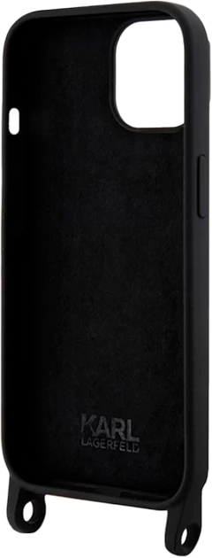 Etui Karl Lagerfeld Crossbody Ikonik do Apple iPhone 15/14/13  Black (KLHCP15SSCBSKNK) - obraz 6