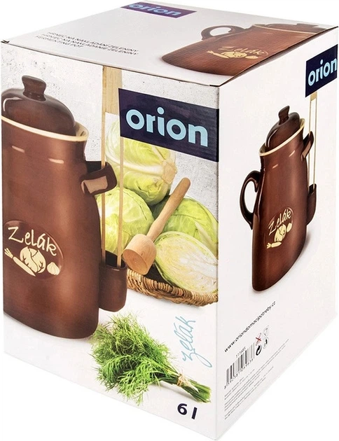 Pojemnik do kiszenia Orion ceramiczny z pokrywką 6 l (8592381069636) - obraz 7